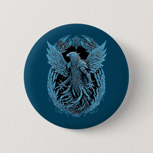 Fantasiewesen | Mittelalterlicher Adler Button (Vorderseite)