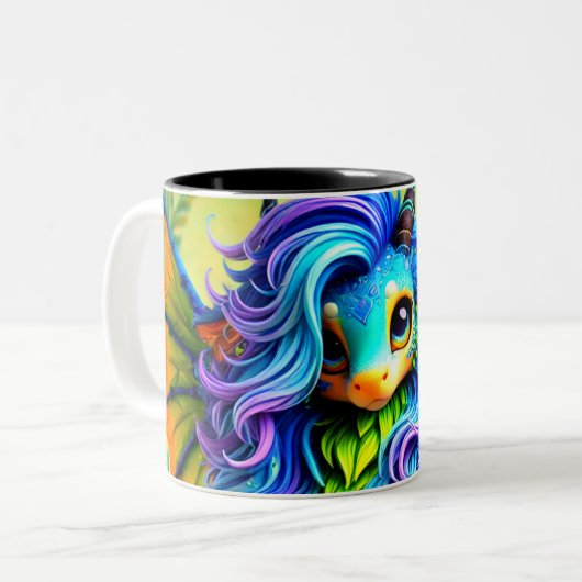 Fantasiewesen Zweifarbige Tasse (Vorderseite Links)