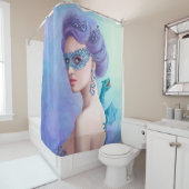 Fantasiewinterfrau, schöne Schneekönigin Duschvorhang (Beispiel)