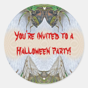Fantasmagorischer Cicada Halloween-Party Sticker