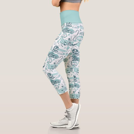 Fantastic Beasts Blue Pattern Capri Leggings (Links)