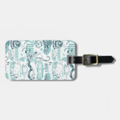 Fantastic Beasts Blue Pattern Gepäckanhänger (Vorderseite horizontal)
