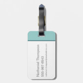 Fantastic Beasts Blue Pattern Gepäckanhänger (Rückseite vertikal)