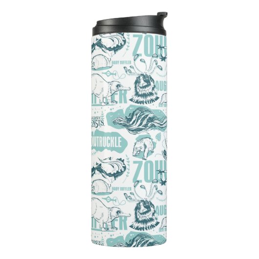 Fantastic Beasts Blue Pattern Thermosbecher (Nach links gedreht)