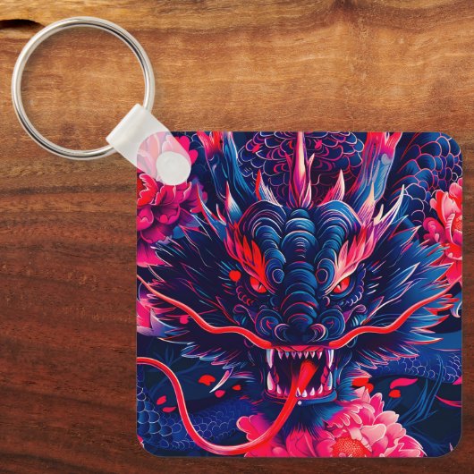 Fantastic Blossom Fury Dragon Schlüsselanhänger (Vorderseite)