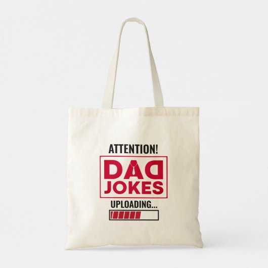 Fantastic Design Warning! Dad Joke Loading Tragetasche (Rückseite)