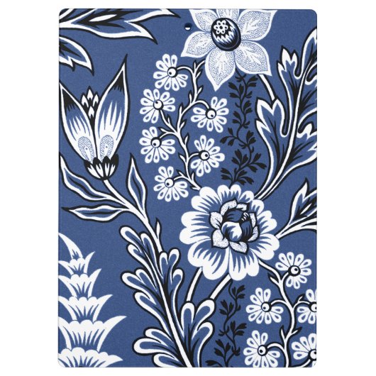 Fantastic Flowers (Blue) Fine Art Klemmbrett (Rückseite)