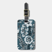 Fantastic Flowers (Slate Teal) Fine Art Gepäckanhänger (Vorderseite vertikal)