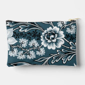 Fantastic Flowers (Slate Teal) Fine Art Zubehörtasche (Rückseite)