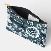 Fantastic Flowers (Slate Teal) Fine Art Zubehörtasche (Offen)