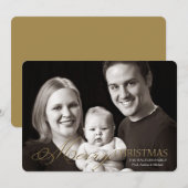 Fantastic Font Photo Holiday Card Feiertagskarte (Vorne/Hinten)