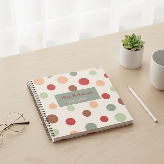 Fantastic personalized retro teacher diary  notizblock