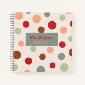 Fantastic personalized retro teacher diary  notizblock (Vorderseite)