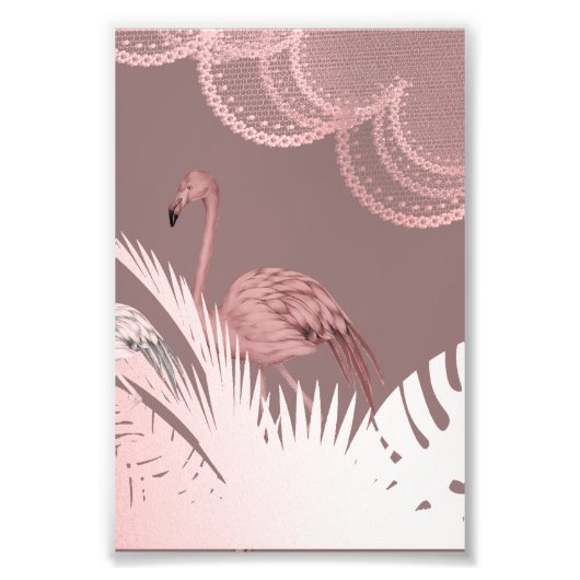 Fantastic Pink Flamingo Poster in Tropical Forest (Vorne)