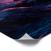 Fantastic Planet Rising over Mountains and Water  Poster (Ecke)