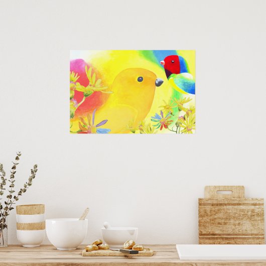 Fantastical Birds Poster (Küche)