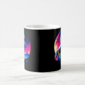Fantastical Colorful Unicorn Wilderness Kaffeetasse (Mittel)