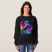 Fantastical Colorful Unicorn Wilderness Sweatshirt (Vorne ganz)
