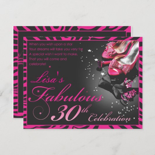 Fantastisch 30. einladung (Vorne/Hinten)