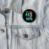 Fantastisch 45 Seit 1976 Dinosaurier 45. Geburtsta Button (Beispiel)