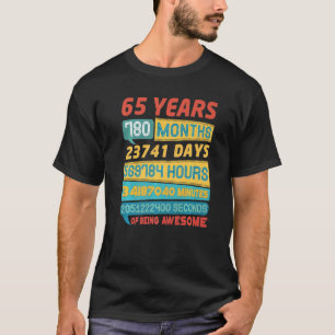 Fantastisch 65 Jahre alt Vintage 65. Geburtstag T-Shirt