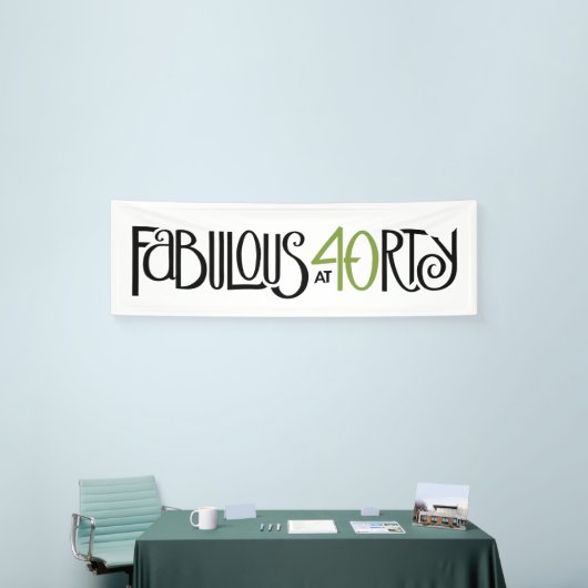 Fantastisch bei 40 grünem Banner (Messeveranstaltung)