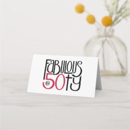 Fantastisch bei 50 gefalteten Platzkarten