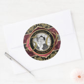 Fantastisch bei 50 Gold Ruby Diamonds Foto Frame Runder Aufkleber (Umschlag)