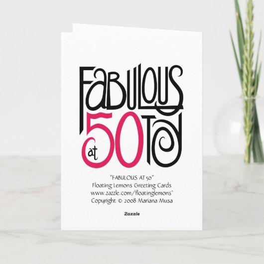 Fantastisch bei 50 Karte (Rückseite)