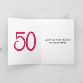 Fantastisch bei 50 Karte (Innenseite)