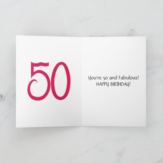 Fantastisch bei 50 Karte (Innenseite)