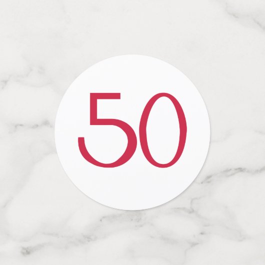 Fantastisch bei 50 roten Tisch Confetti Konfetti (Klein Vorderseite)