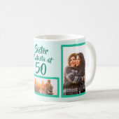 Fantastisch bei 50 Schwestergeburtssammlung Foto Kaffeetasse (VorderseiteRechts)