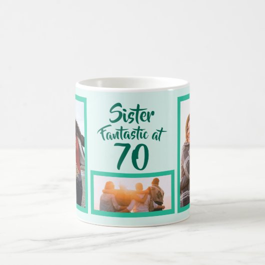 Fantastisch bei 70 Schwestergeburtssammlung Foto Kaffeetasse (Mittel)