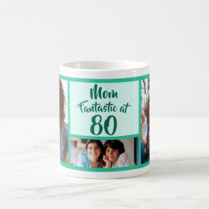 Fantastisch bei 80 Mamas Geburtstag Foto Collage Kaffeetasse