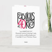 Fantastisch bei der 40-Karte Karte (Rückseite)