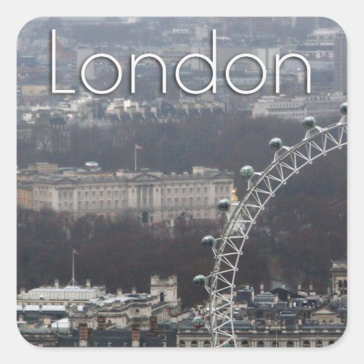 Fantastisch! Buckingham Palace Millennium Wheel Quadratischer Aufkleber (Vorderseite)