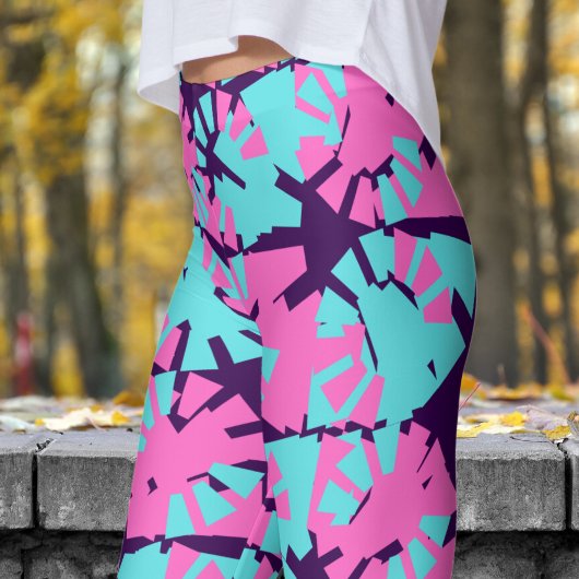 Fantastisch dunkles Lila Phasenverschiebungsmuster Leggings