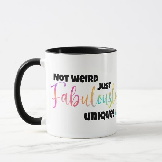 Fantastisch einzigartiges schlankes Textdesign Tasse (Links)