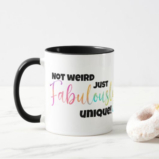 Fantastisch einzigartiges schlankes Textdesign Tasse (Mit Donut)