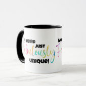 Fantastisch einzigartiges schlankes Textdesign Tasse (Vorderseite Links)
