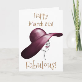Fantastisch! Elegante Frau mit Happy März 8. Karte