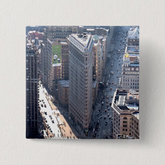 Fantastisch! Flatiron Gebäude New York City Button (Vorderseite)