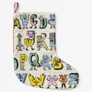Fantastisch Funny Alphabet. Wacky Doodle Letters D Kleiner Weihnachtsstrumpf
