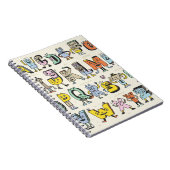 Fantastisch Funny Alphabet. Wacky Doodle Letters D Notizblock (Rechte Seite)