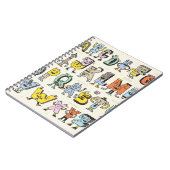 Fantastisch Funny Alphabet. Wacky Doodle Letters D Notizblock (Linke Seite)