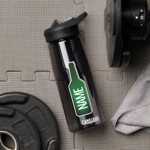 Fantastisch grünes Bierflaschenlogo Sonderwasserfl Trinkflasche
