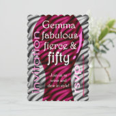 Fantastisch, heftig & fünfzig! einladung (Stehend Vorderseite)