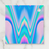 Fantastisch-holografischer Einhorn-Rosa-Text NIEDL Geschenkanhänger (Rückseite)