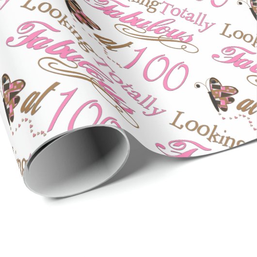 Fantastisch im Alter von 100 Jahren Geschenkpapier (Rolleneckpunkt)